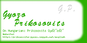 gyozo prikosovits business card